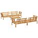 Set Divano Pallet Da Giardino 5 Pz In Legno Massello Di Acacia - Foto miniatura 2