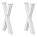 Gambe Tavolo Pranzo A Forma X 2 Pz Nero 60x(72-73) Cm Acciaio - Foto miniatura 1