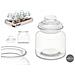 Dam  Barattolo Rotondo Liscio Con Coperchio Vetro 600ml 11x11x15 Cm. Colore Trasparente - Foto miniatura 3