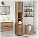 Mobile Da Bagno Rovere Artigianale 30x30x183,5 Cm In Truciolato - Foto miniatura 3