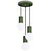 Sollux Lighting Lampada A Sospensione Halo 3p Verde Oliva Sl.1725 - Moderno Lampada A Sospensione Verde Oliva 125x25x25 Cm - Foto miniatura 1