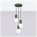 Sollux Lighting Lampada A Sospensione Halo 3p Verde Oliva Sl.1725 - Moderno Lampada A Sospensione Verde Oliva 125x25x25 Cm - Foto miniatura 2
