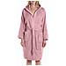 Accappatoio Con Cappuccio Spugnissima Soft In Cotone Colore Rosa Misura M - Foto miniatura 2