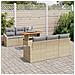 Set da Giardino 7 Pezzi con Cuscini Beige in Rattan Polietilene - Foto miniatura 3