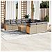 Set Divani da Giardino 12 pz con Cuscini Beige in Polyrattan - Foto miniatura 2