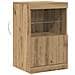Credenza con Luci LED Rovere Artigianale 41x37x67 cm - Foto miniatura 1