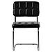 Set Di 2 Sedie A Sbalzo In Ecopelle Nera Maria - Foto miniatura 5
