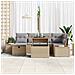 Set Divano da Giardino 7 pcs Beige polyrattan - Foto miniatura 3