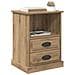 Armadio da Notte 2 pcs rovere artigianale 43 x 36 x 60 cm - Foto miniatura 3