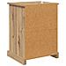 Armadio da Notte 2 pcs rovere artigianale 43 x 36 x 60 cm - Foto miniatura 9