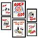Set Di 6 Stampe Illustrazioni Decorative Di Cibo E Pop Art Ramen E Pasta Incorniciati Con Illustrazioni A3 & A4 Cornice Nera - Foto miniatura 1