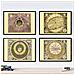 Set Di 4 Stampe Fogli Con Antiche Mappe Astronomiche. Poster Di Mappe Astrologiche Senza Cornice A3 - Foto miniatura 1