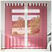 Tende in Voile con Passanti 2 pz Rosso Vino 140x225 cm - Foto miniatura 2