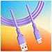 Cavo Di Ricarica Rapida Usb Type-c Da 66w Per Telefoni Cellulari - Cavo Dati In Silicone Purple - Foto miniatura 2