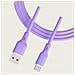 Cavo Di Ricarica Rapida Usb Type-c Da 66w Per Telefoni Cellulari - Cavo Dati In Silicone Purple - Foto miniatura 3