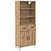 Credenza con cassetto Rovere artigianale 69,5 x 34 x 180 cm - Foto miniatura 1