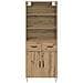 Credenza con cassetto Rovere artigianale 69,5 x 34 x 180 cm - Foto miniatura 8