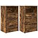 Comodini 2 pcs Rovere fumé 40 x 30 x 467 cm Legno multistrato - Foto miniatura 1