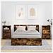 Comodini 2 pcs Rovere fumé 40 x 30 x 467 cm Legno multistrato - Foto miniatura 2