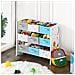 Scaffale portaoggetti con 9 contenitori rimovibili per camerette dei bambini multicolore - Foto miniatura 5
