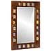 Specchio da bagno Noce 50 x 70 x 2,5 cm Legno di mango massello - Foto miniatura 1