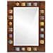 Specchio da bagno Noce 50 x 70 x 2,5 cm Legno di mango massello - Foto miniatura 2