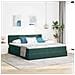 Letto con luci a strisce a LED Verde Scuro 180 x 200 cm Velluto - Foto miniatura 2