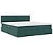 Letto con luci a strisce a LED Verde Scuro 180 x 200 cm Velluto - Foto miniatura 7