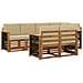 Set divano sezionale con cuscino 6 pcs Naturale - Foto miniatura 1