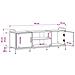 Mobile TV 133 x 33 x 50 cm Rovere Fumo Legno ingegnerizzato - Foto miniatura 9