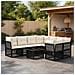 Set Divano da Giardino 9 pz Nero polyrattan - Foto miniatura 3