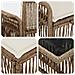 Set Divano da Giardino 5 pz Beige e Bianco Crema polyrattan - Foto miniatura 4