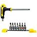 Set inserti torx a bussola 8 pezzi attacco 1/4'' acciaio satinato S2 - Foto miniatura 3