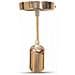 Lampadario A Sospensione Portalampada E27 Metallo Cromato Oro Vt-7448 3777 - Foto miniatura 1