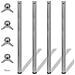 Set 4 Gambe Placcate In Nickel Per Tavolo Regolabili Altezza 1100 Mm - Foto miniatura 1