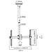 014-4013 Supporto A Soffitto Telescopico Per Televisore 37""-70"", Altezza Regolabile 106-156cm - Foto miniatura 2