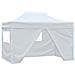 Tendone Per Feste Pieghevole Con 4 Pareti 3x4,5 M Bianco - Foto miniatura 1