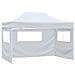Tendone Per Feste Pieghevole Con 4 Pareti 3x4,5 M Bianco - Foto miniatura 5