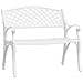 Panchina da Giardino 102 cm in Alluminio Pressofuso Bianco - Foto miniatura 2