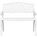 Panchina da Giardino 102 cm in Alluminio Pressofuso Bianco - Foto miniatura 3