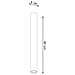 Applique Da Soffitto Lagos 60 Metallo Bianco 600xø60 Mm Metallo - Foto miniatura 6