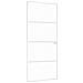 Porta Interna Bianca 83x201,5 Cm Vetro Temperato Alluminio Slim - Foto miniatura 2