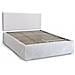 Letto Matrimoniale Cleneide, Set Testata In Ecopelle Con Rete Ortopedica E Mantovana, 100% Made In Italy, Con Materasso Incluso, Cm 160x190, Bianco - Foto miniatura 3