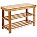 Panca Scaffale Scarpiera Casa Multiuso 2 Scaffali Legno Di Bambu 70x28x45cm - Foto miniatura 1