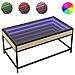 Tavolino Da Salotto Con Led Infinity Rovere Sonoma 90x50x41 Cm - Foto miniatura 2