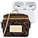 Borsa Mini Per Airpods Any Generation Modello Poppy Con Catena E Moschettone, Marrone - Foto miniatura 1