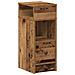 Comodino Con Cassetto Legno Antico 25x31x66 Cm - Foto miniatura 2