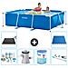 Piscina Fuori Terra - Rettangolo - 220x150x60 Cm - Blu - Include Accessori Coordinati A42 - Foto miniatura 1