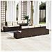 Set divano da giardino 9 pezzi con cuscini marrone polyrattan - Foto miniatura 2