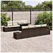 Set divano da giardino 9 pezzi con cuscini marrone polyrattan - Foto miniatura 3